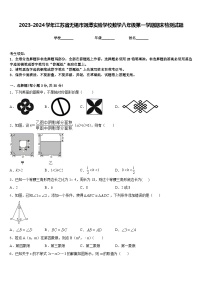 2023-2024学年江苏省无锡市刘潭实验学校数学八年级第一学期期末检测试题含答案