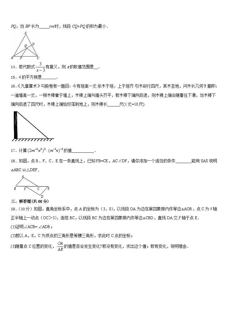 2023-2024学年江苏省滨海县八上数学期末检测试题含答案03