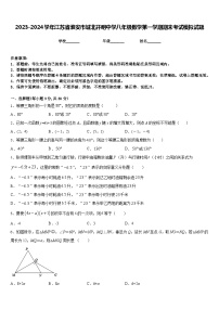 2023-2024学年江苏省淮安市城北开明中学八年级数学第一学期期末考试模拟试题含答案