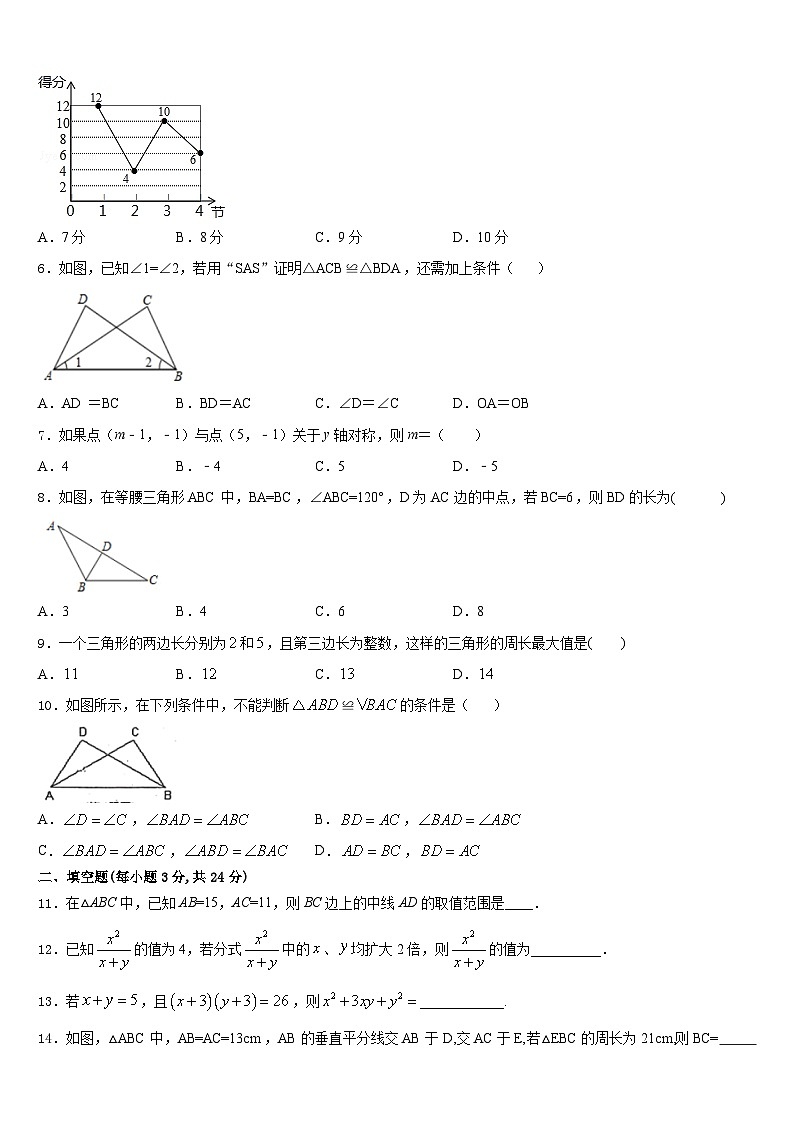 2023-2024学年江苏省江阴市长泾二中学八上数学期末经典试题含答案第2页