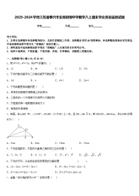 2023-2024学年江苏省泰兴市实验初级中学数学八上期末学业质量监测试题含答案