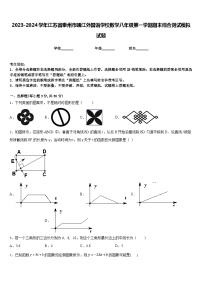 2023-2024学年江苏省泰州市靖江外国语学校数学八年级第一学期期末综合测试模拟试题含答案