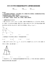 2023-2024学年江苏省盐城市景山中学八上数学期末达标测试试题含答案