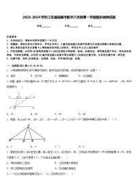 2023-2024学年江苏省高邮市数学八年级第一学期期末调研试题含答案