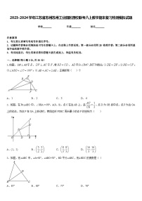 2023-2024学年江苏省苏州苏州工业园区四校联考八上数学期末复习检测模拟试题含答案