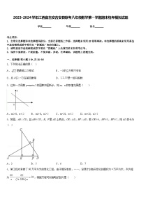 2023-2024学年江西省吉安吉安县联考八年级数学第一学期期末统考模拟试题含答案