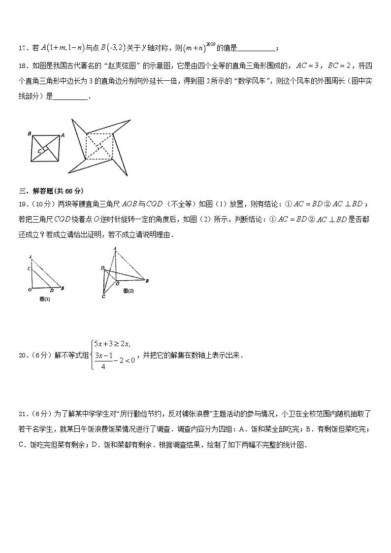 2023-2024学年河北省石家庄市第九中学八年级数学第一学期期末考试模拟试题含答案03