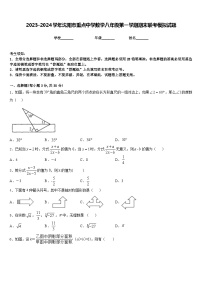 2023-2024学年沈阳市重点中学数学八年级第一学期期末联考模拟试题含答案