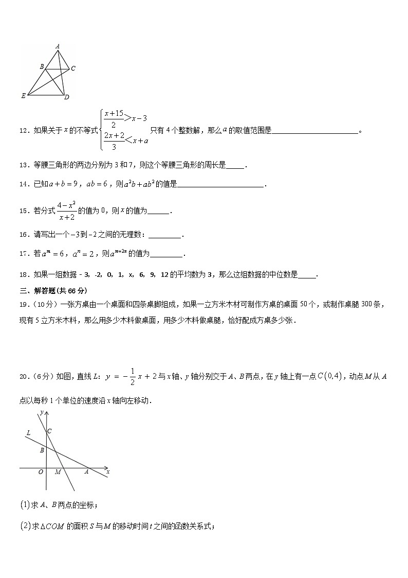 2023-2024学年沈阳市重点中学数学八年级第一学期期末联考模拟试题含答案第3页