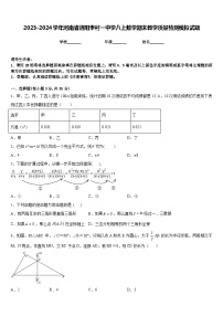 2023-2024学年河南省洛阳李村一中学八上数学期末教学质量检测模拟试题含答案