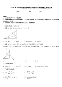 2023-2024学年河南省南阳市镇平县数学八上期末复习检测试题含答案