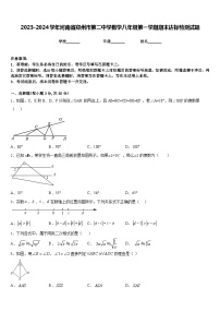 2023-2024学年河南省郑州市第二中学数学八年级第一学期期末达标检测试题含答案