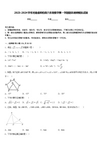 2023-2024学年河南省桐柏县八年级数学第一学期期末调研模拟试题含答案