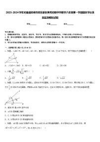 2023-2024学年河南省郑州市郑东新区美秀初级中学数学八年级第一学期期末学业质量监测模拟试题含答案