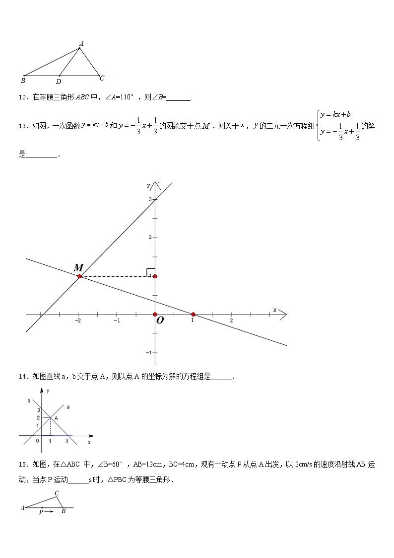 2023-2024学年河南省驻马店市二中学数学八上期末质量检测模拟试题含答案第3页