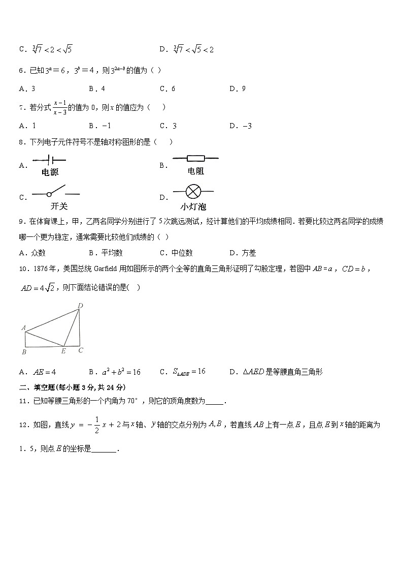 2023-2024学年浙江省宁波市董玉娣中学数学八上期末综合测试模拟试题含答案第2页