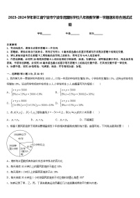 2023-2024学年浙江省宁波市宁波华茂国际学校八年级数学第一学期期末综合测试试题含答案