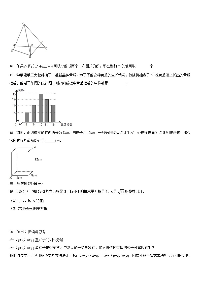 2023-2024学年湖北省恩施州八上数学期末统考试题含答案第3页