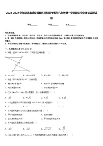 2023-2024学年湖北省武汉武昌区四校联考数学八年级第一学期期末学业质量监测试题含答案