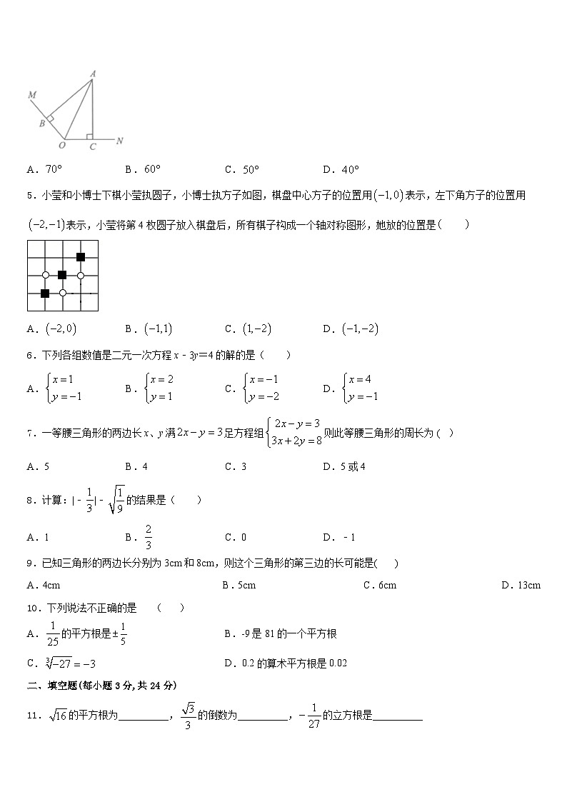 2023-2024学年湖南省衡阳市八上数学期末综合测试模拟试题含答案02
