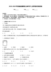 2023-2024学年湖南省澧县张公庙中学八上数学期末预测试题含答案