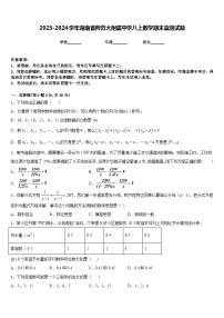 2023-2024学年湖南省师范大附属中学八上数学期末监测试题含答案