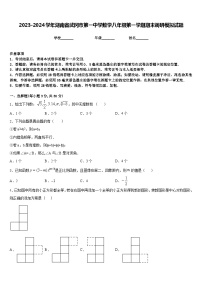 2023-2024学年湖南省武冈市第一中学数学八年级第一学期期末调研模拟试题含答案