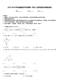 2023-2024学年湖南省武汉市常青第一学校八上数学期末统考模拟试题含答案