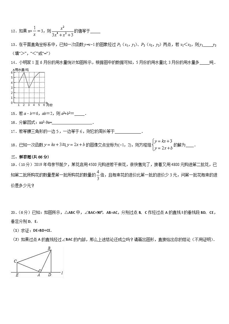 2023-2024学年湖南省永州祁阳县联考八上数学期末达标检测试题含答案03