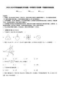 2023-2024学年湖南省长沙市铁路一中学数学八年级第一学期期末预测试题含答案