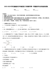 2023-2024学年湖南省长沙市雨花区八年级数学第一学期期末学业质量监测试题含答案