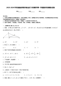 2023-2024学年湖南省岳阳市君山区八年级数学第一学期期末检测模拟试题含答案