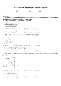 2023-2024学年甘肃省金昌市八上数学期末经典试题含答案