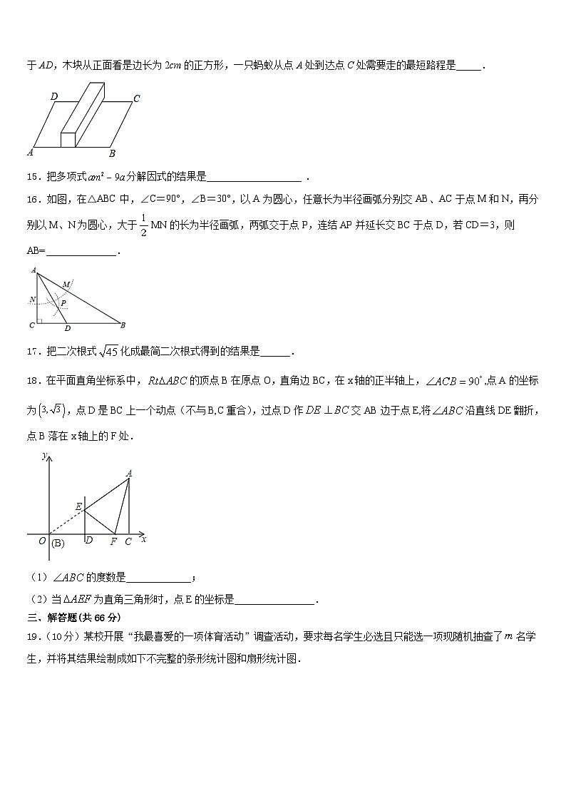 2023-2024学年甘肃省金昌市金川六中学八年级数学第一学期期末监测模拟试题含答案第3页
