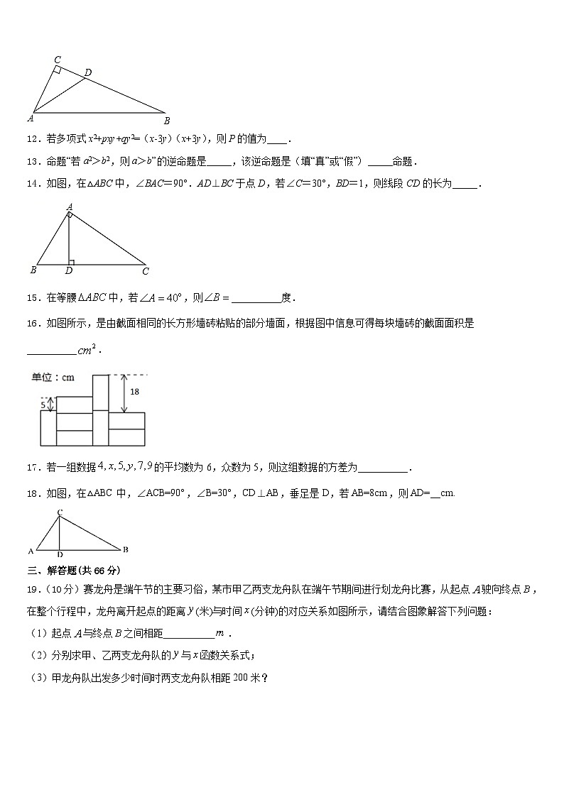 2023-2024学年福建省福州华侨中学数学八年级第一学期期末教学质量检测试题含答案第3页