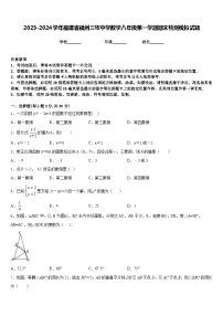 2023-2024学年福建省福州三牧中学数学八年级第一学期期末检测模拟试题含答案