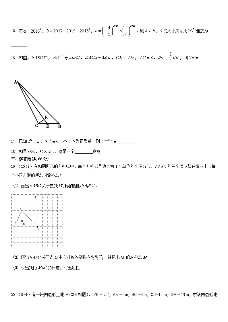 2023-2024学年福建省龙岩市五县八上数学期末调研试题含答案03