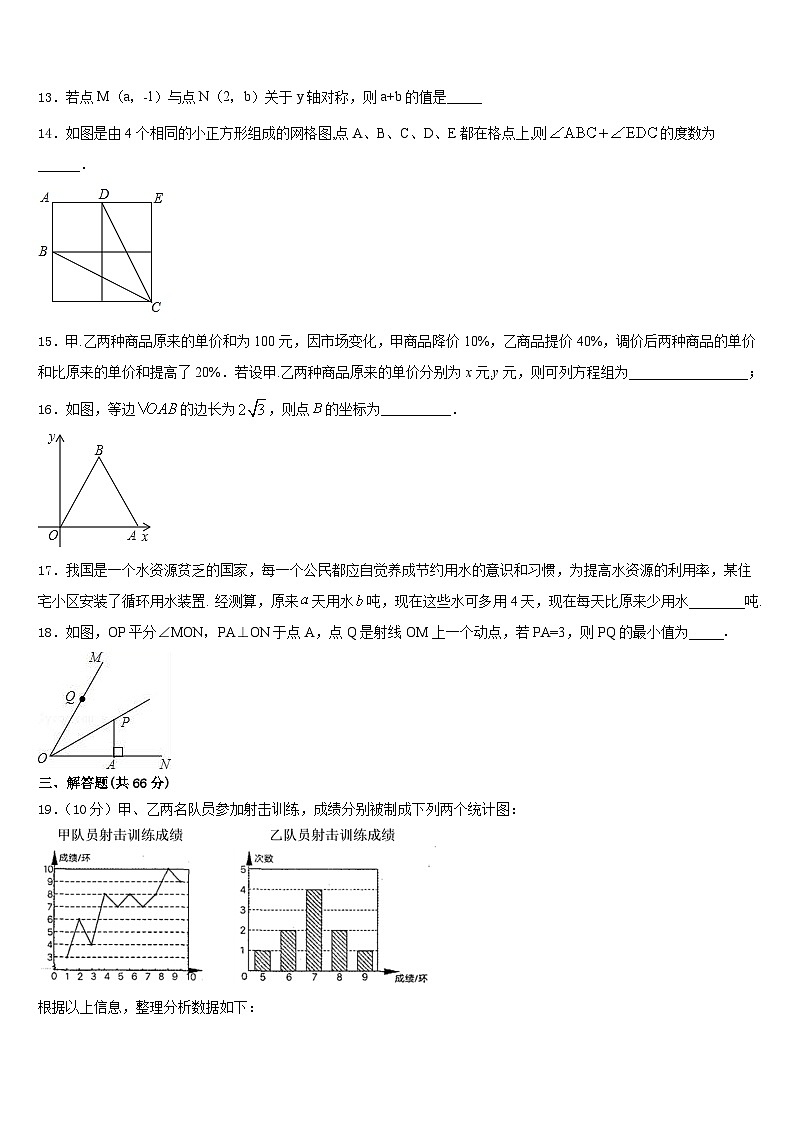 2023-2024学年福建省厦门市六中学八上数学期末质量检测模拟试题含答案第3页