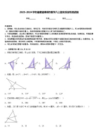 2023-2024学年福建省漳州市数学八上期末质量检测试题含答案