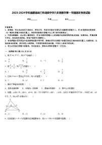 2023-2024学年福建省厦门市湖滨中学八年级数学第一学期期末预测试题含答案