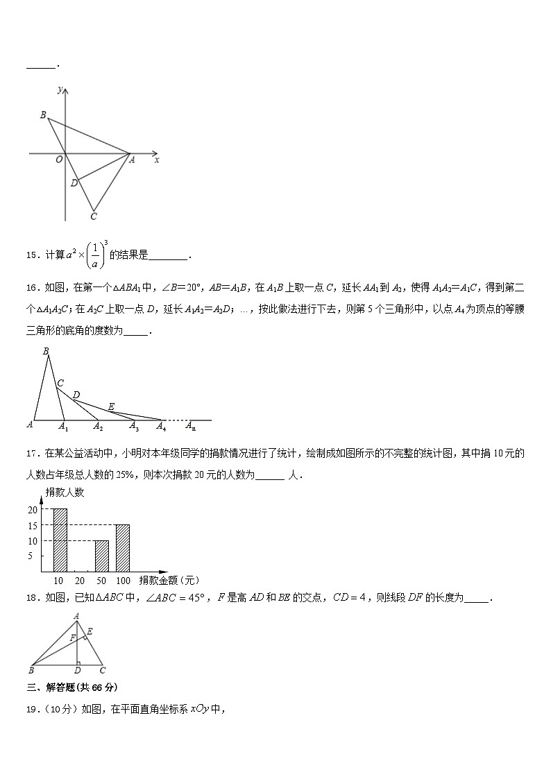 2023-2024学年贵州省六盘水市六枝特区第九中学八年级数学第一学期期末考试模拟试题含答案第3页