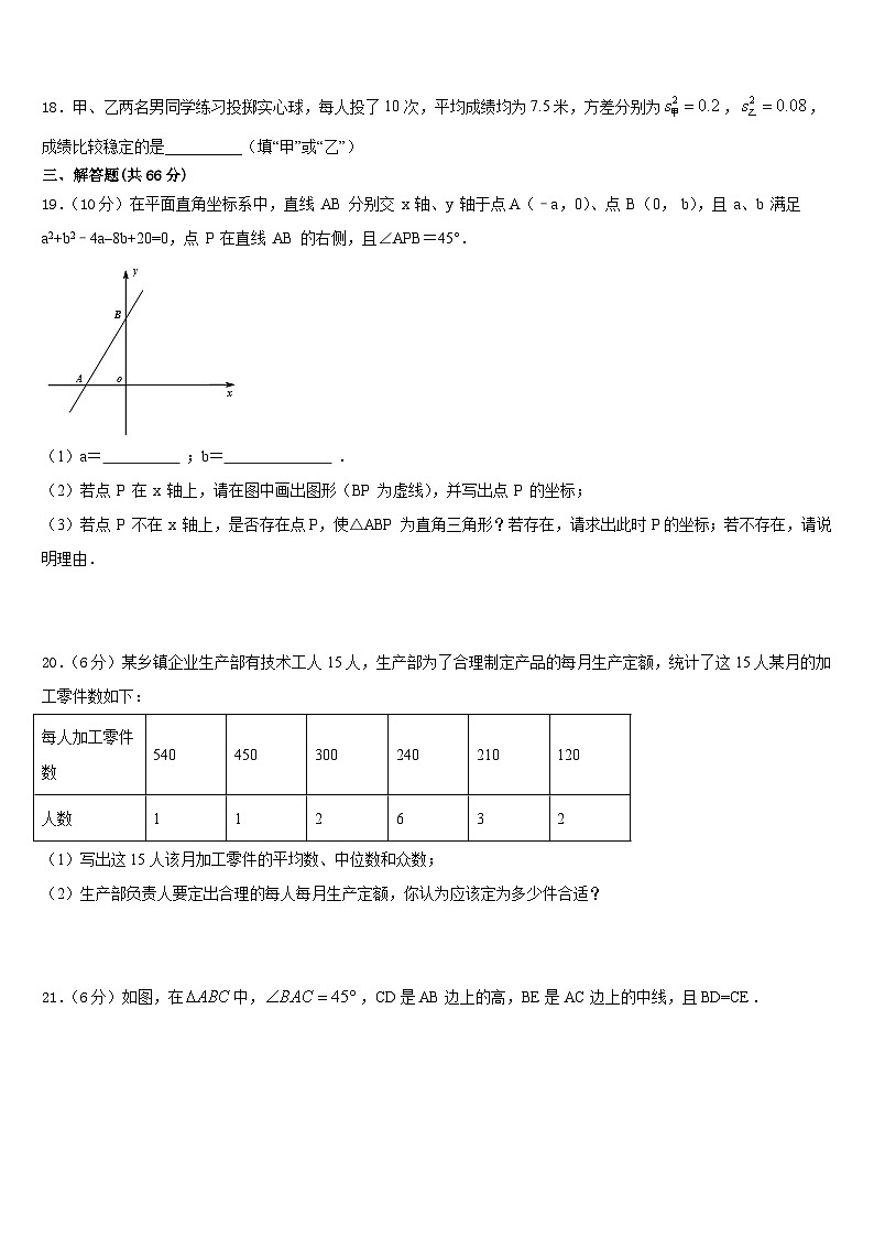 2023-2024学年贵州省黔东南州凯里六中学数学八上期末统考模拟试题含答案03
