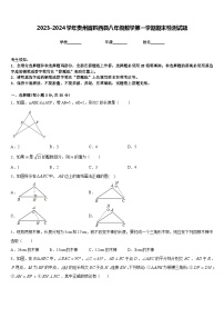 2023-2024学年贵州省黔西县八年级数学第一学期期末检测试题含答案