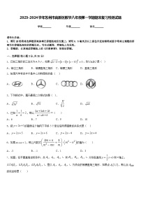 2023-2024学年苏州市高新区数学八年级第一学期期末复习检测试题含答案