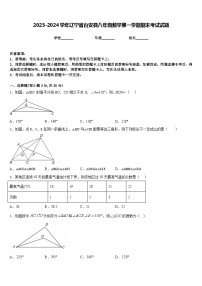 2023-2024学年辽宁省台安县八年级数学第一学期期末考试试题含答案