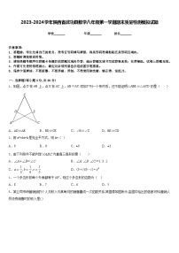 2023-2024学年陕西省武功县数学八年级第一学期期末质量检测模拟试题含答案