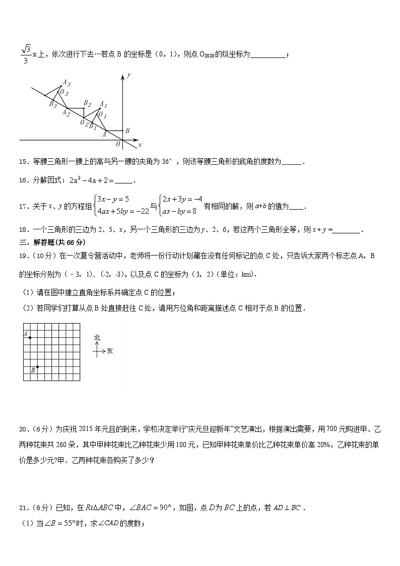2023-2024学年陕西省西安高新逸翠园学校数学八上期末质量检测模拟试题含答案03