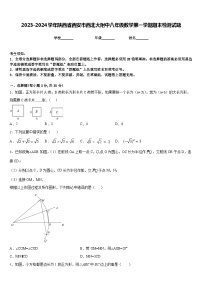 2023-2024学年陕西省西安市西北大附中八年级数学第一学期期末检测试题含答案