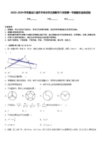 2023-2024学年黑龙江省齐齐哈尔市五县数学八年级第一学期期末监测试题含答案