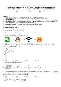 —度第一期重庆清华中学2023-2024学年八年级数学第一学期期末预测试题含答案